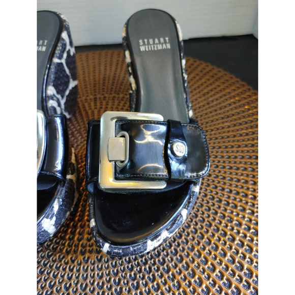 Stuart Weitzman Clipper Slip On Platform Wedge Sandals Size 5 - Picture 4 of 7